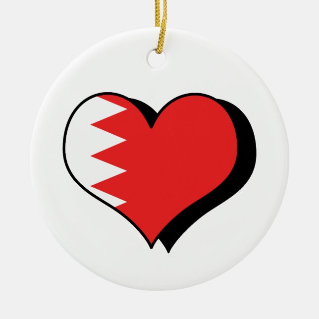De Cerâmica Eu Amo Ornamento do Bahrein (Frente)