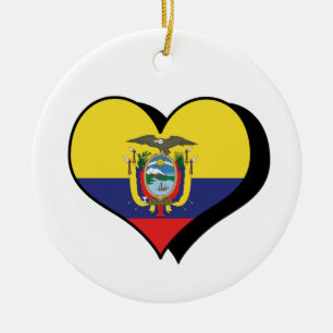 De Cerâmica Eu Amo Ornamento do Equador