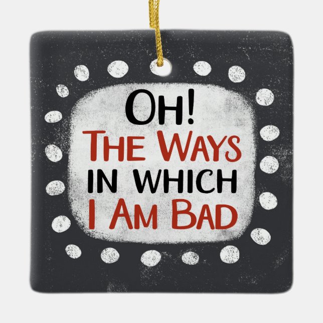 De Cerâmica Eu sou mau ornamento (Frente)