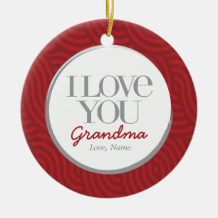 De Cerâmica Eu te amo (personalize) ornamento $21,95