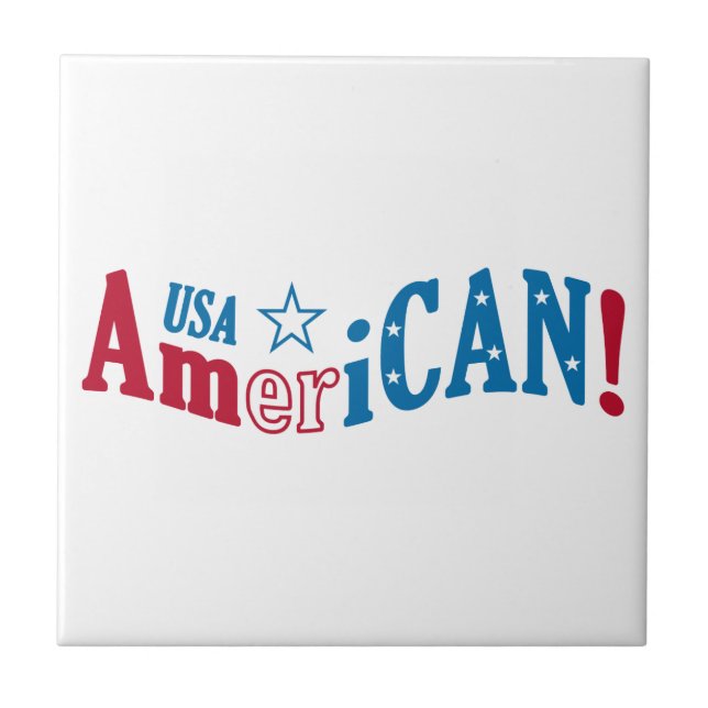 De Cerâmica EUA AmeriCAN! azulejo personalizado (Frente)