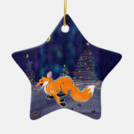 De Cerâmica Executando Ornamento Fox