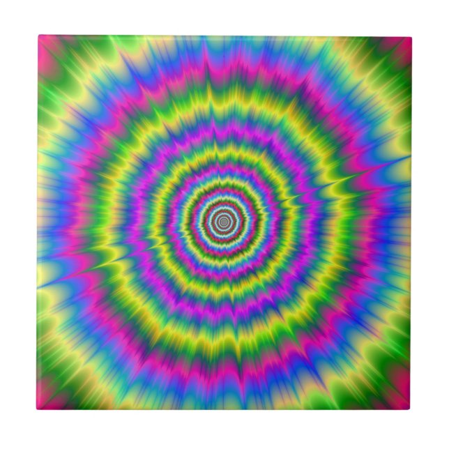 De Cerâmica Explosão neon azulejo (Frente)