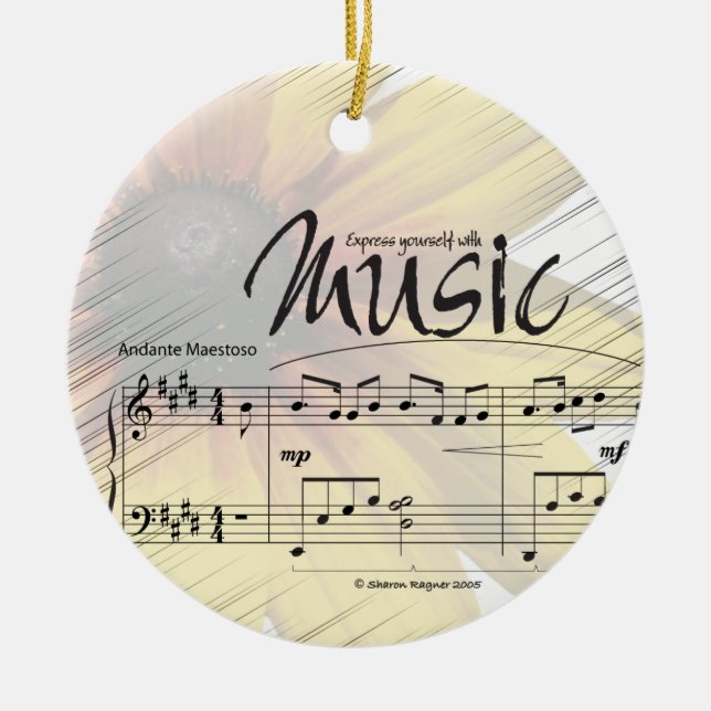 De Cerâmica Expresse-se com ornamento da música (Frente)