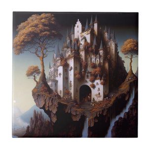 De Cerâmica Fantasy Castle Fantasy Art Azulejo Cerâmico