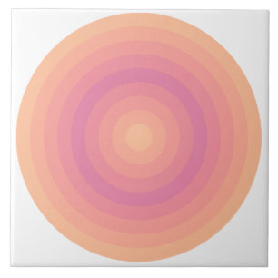 De Cerâmica Felpudo Peach Aurora Círculos Rosa Azulejo Cerâmic