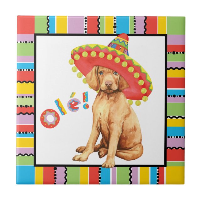De Cerâmica Fiesta Vizsla Azulejo (Frente)