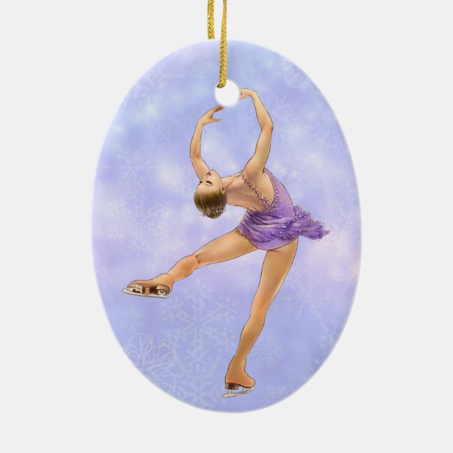 De Cerâmica Figura ornamento do patinador (Verso)