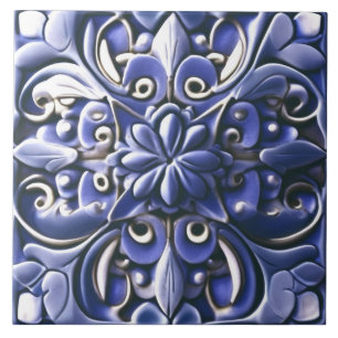 De Cerâmica Flor Botânica Alivio Azulejo Azulejo Azul