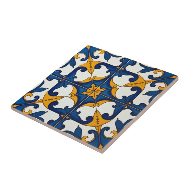De Cerâmica Florescimento Celestial Azulejo (Lateral)