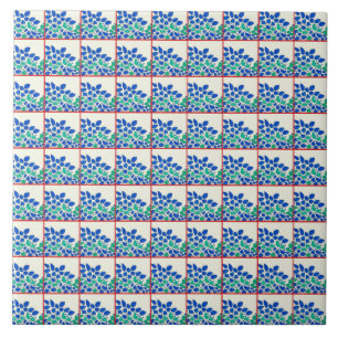 De Cerâmica Folhas azuis Azulejo cerâmico