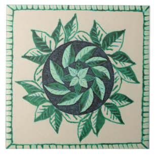 De Cerâmica Folhas verdes Azulejo cerâmico