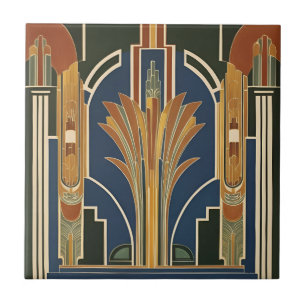 De Cerâmica Fonte Art Déco em Azulejo Cerâmico