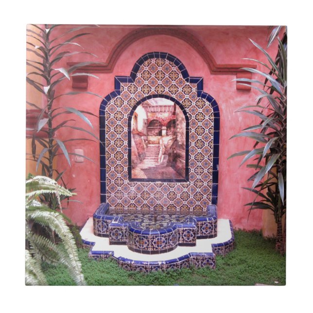 De Cerâmica Fonte mexicana do azulejo (Frente)