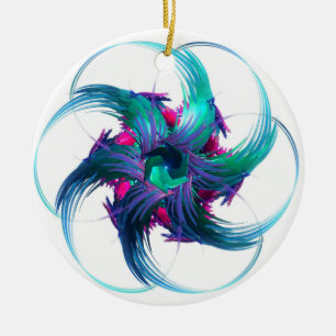 De Cerâmica Fractal Fantasy Roda O Ornamento Cerâmico