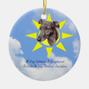 De Cerâmica Galgo um o dia sem ornamento do cão