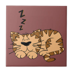 De Cerâmica Gatinho Cat Nap Azulejo Cerâmico Pequeno