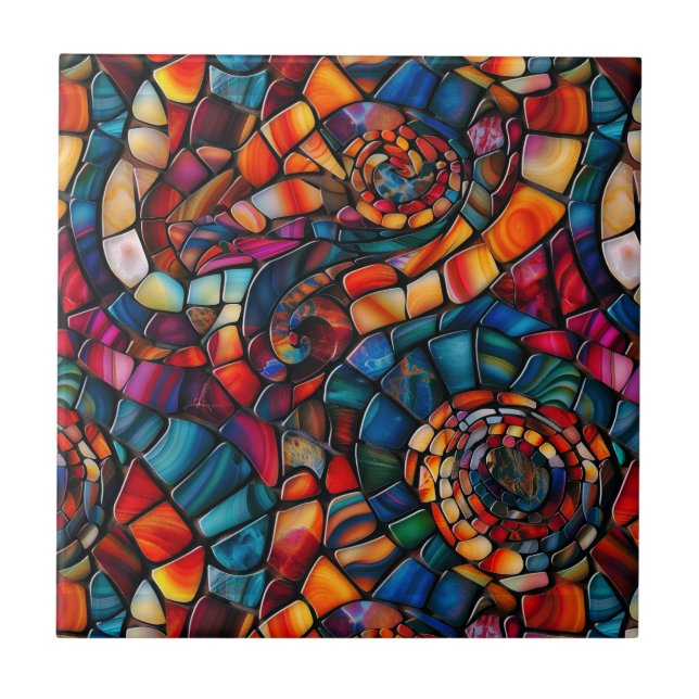De Cerâmica Gemstone Mosaico - Azulejo Cerâmico (Frente)