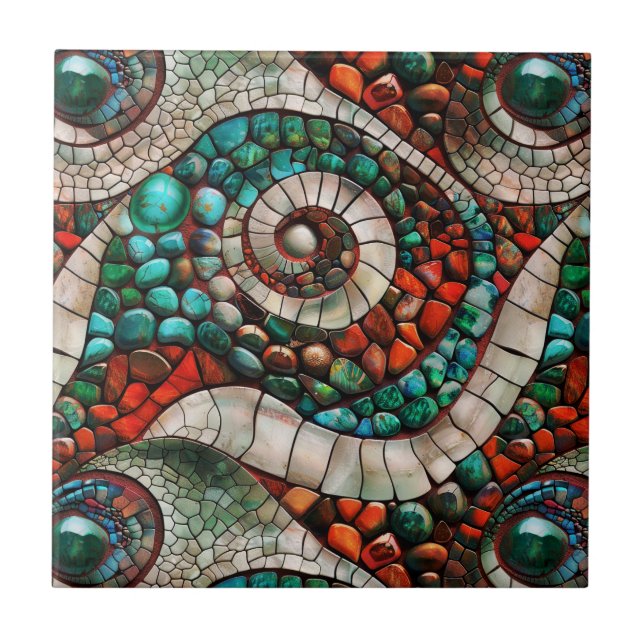 De Cerâmica Gemstone Mosaico - Azulejo Cerâmico (Frente)
