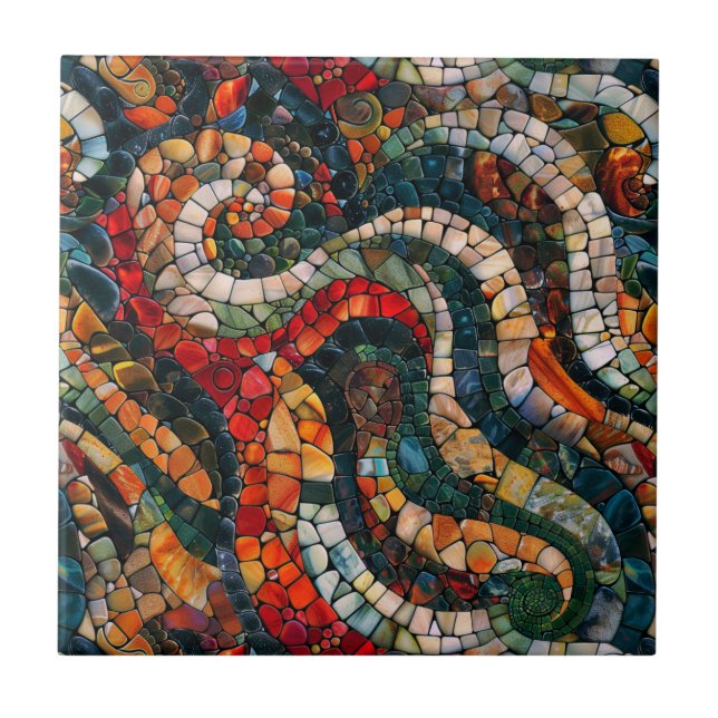 De Cerâmica Gemstone Mosaico - Azulejo Cerâmico (Frente)