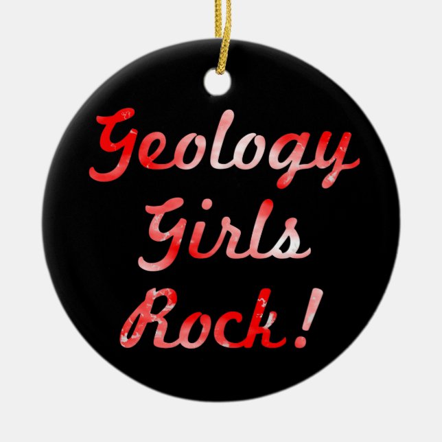 De Cerâmica Geology Girls Rock! Ornamento (Frente)