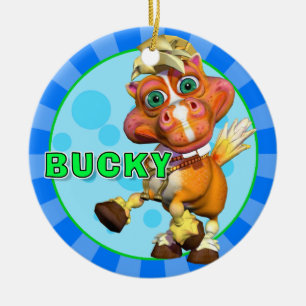 De Cerâmica "GiggleBellies" Bucky o ornamento do cavalo