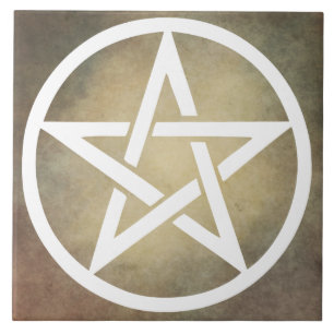 De Cerâmica Grande azulejo do altar - terra do Pentacle