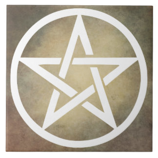 De Cerâmica Grande azulejo do altar - terra do Pentacle