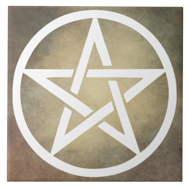 De Cerâmica Grande azulejo do altar - terra do Pentacle (Frente)