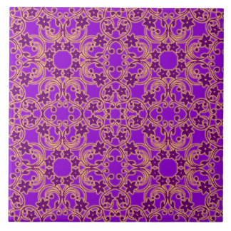 De Cerâmica Grande azulejo inspirado marroquino roxo do teste