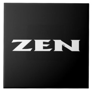 De Cerâmica Grande azulejo preto branco Zen