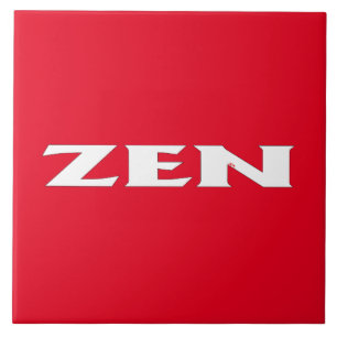 De Cerâmica Grande azulejo vermelho branco Zen