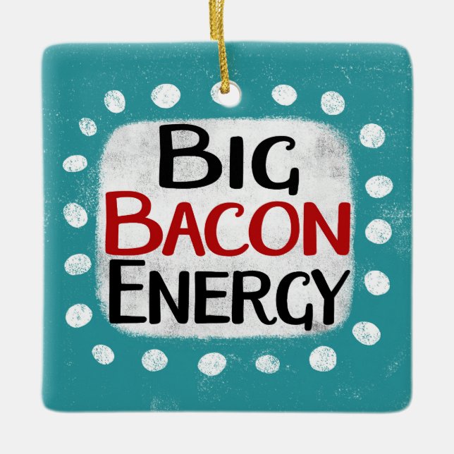 De Cerâmica Grande Ornamento Energético Bacon (Frente)