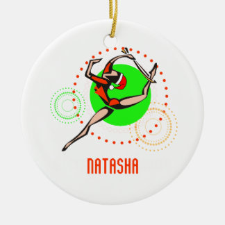 De Cerâmica Gymnast rítmico ornamento personalizado