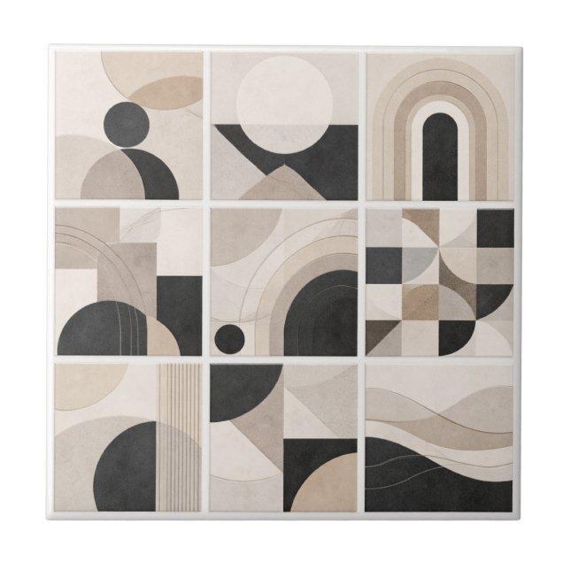 De Cerâmica Harmonia Abstrata Geométrica – Azulejo Cerâmico Mo (Frente)