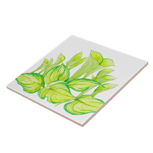 De Cerâmica "Harmonia em Verde" num Azulejo cerâmico