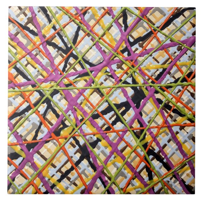De Cerâmica Haystack em Purple 6 x 6 Azulejo cerâmico (Frente)