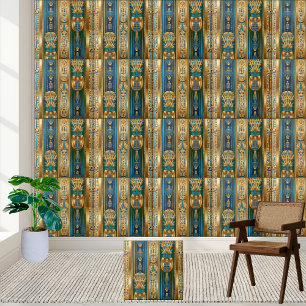 De Cerâmica Hieroglifos Majestosos Egípcios e Azulejo Lotus