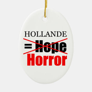 De Cerâmica Hollande Não Esperança = Horror - Ornamento Oval