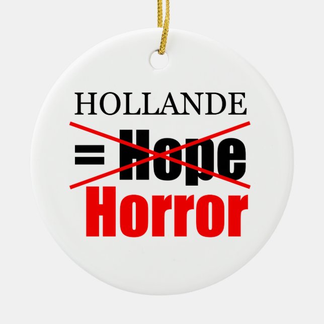 De Cerâmica Hollande Não Esperança = Horror - R Ornamento (Frente)