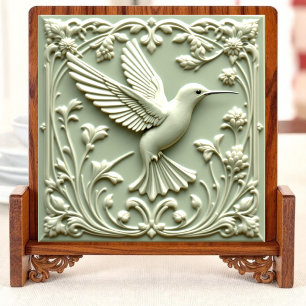 De Cerâmica Humming bird green Harmonia - Azulejo cerâmico dir