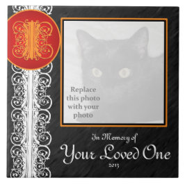 De Cerâmica I Monograma "Em Memória do Seu Amado" Azulejo