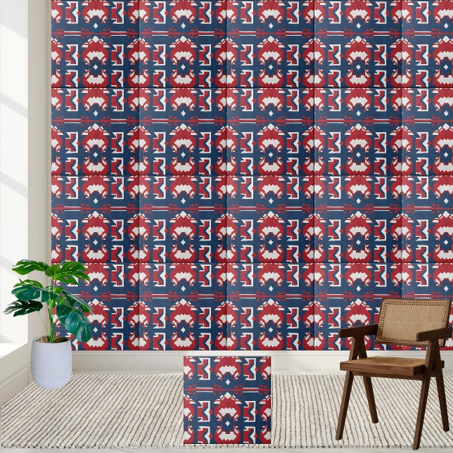 De Cerâmica Ikat Inspirou Azulejo Escandinavo (Ikat Inspired Scandinavian Tile)