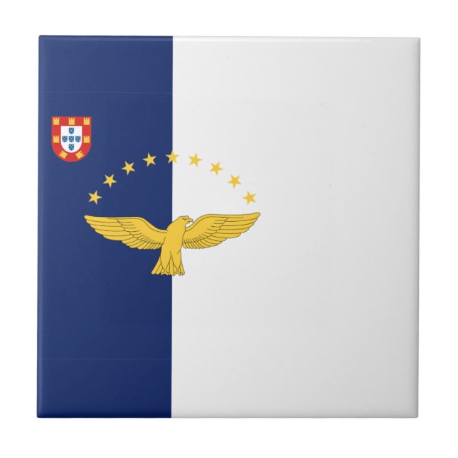 De Cerâmica Ilhas Açores, bandeira Azulejo cerâmico (Frente)