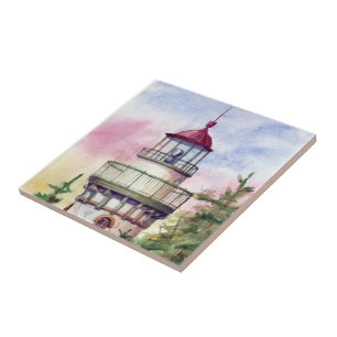 De Cerâmica Ilumine o azulejo do farol da maneira