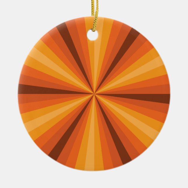 De Cerâmica Ilusões Ópticas Ornamento Laranja (Frente)