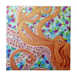 De Cerâmica ilustração do azulejo do polvo