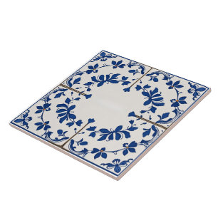 De Cerâmica Índigo Azulejo Azul Português Lisboa Botânico