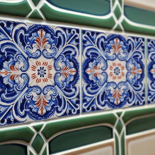 De Cerâmica Índigo Azulejo Azul Português Lisboa Duotone