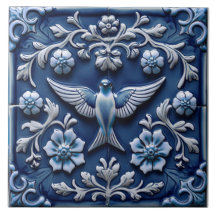 Índigo Azulejo Azul Português Lisboa pássaro